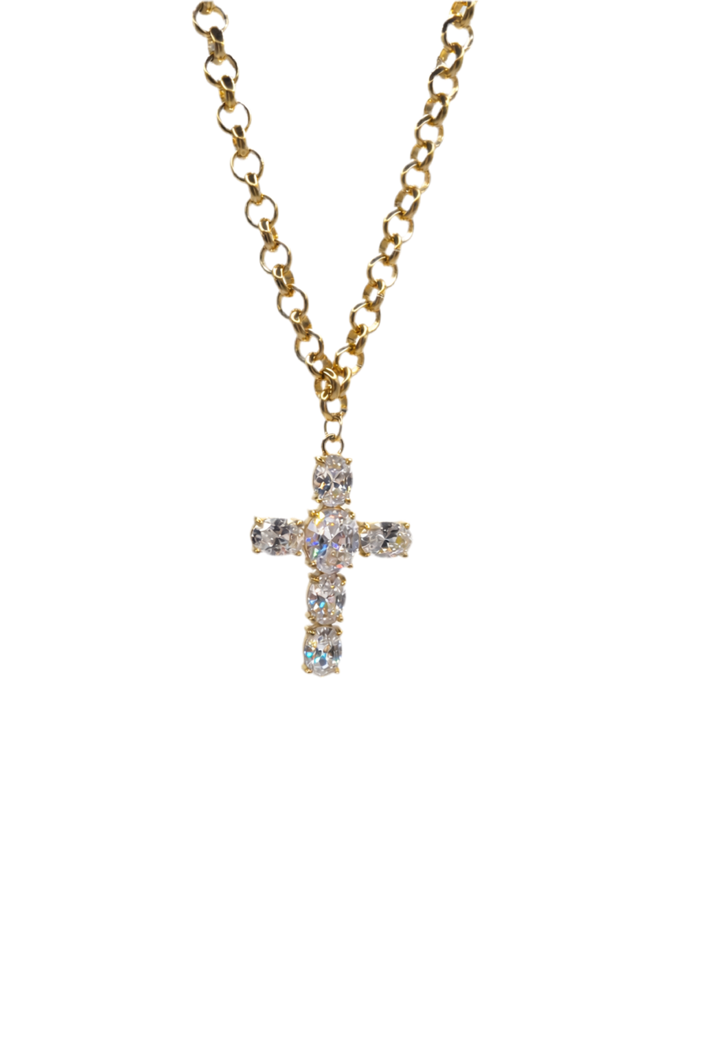 Colar Cruz com zirconias